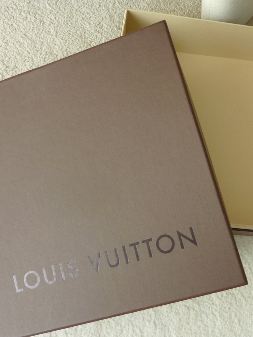 NEW Louis Vuitton Brown Empty Small Bag Storage Square top Box 9.5" x 9" x 4.5"